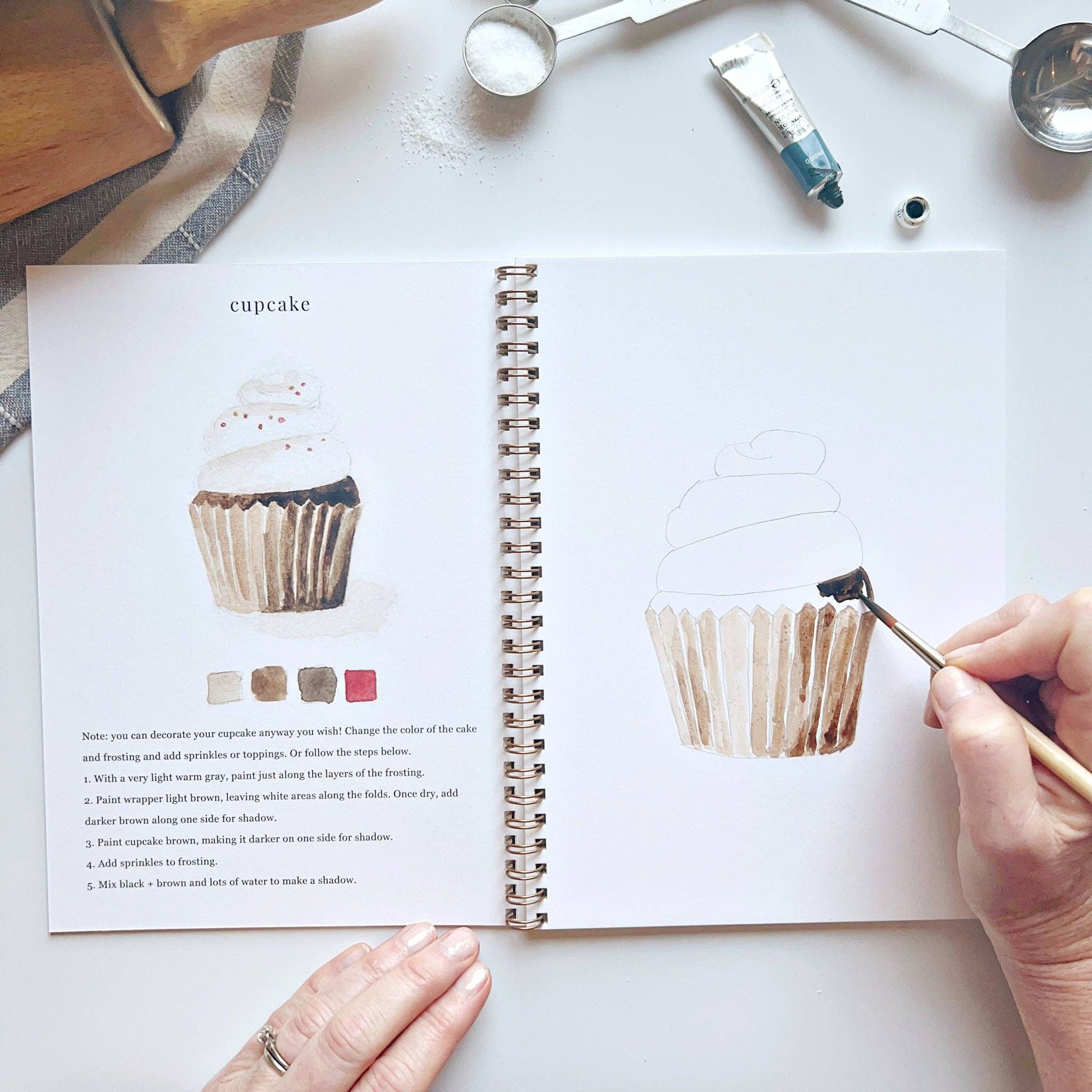 Baking watercolor workbook - Market 12