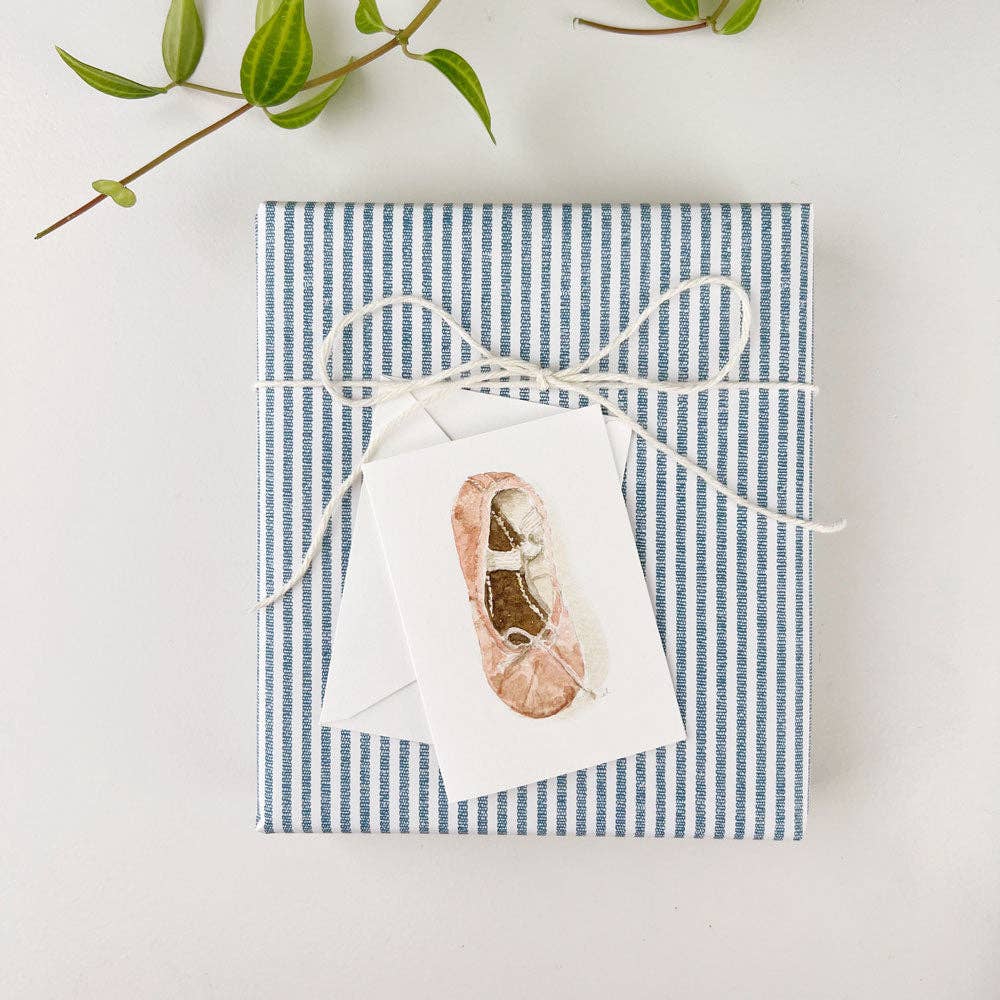 Ballet shoe mini notecard - Market 12