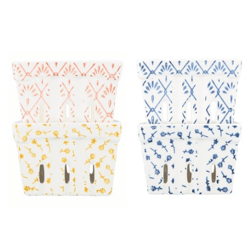 Berry Bowl with Pattern, 3 Colors, 2 Styles - Market 12