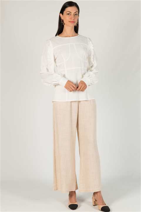 Black Linen P. CILL Wide Leg Pants - Market 12