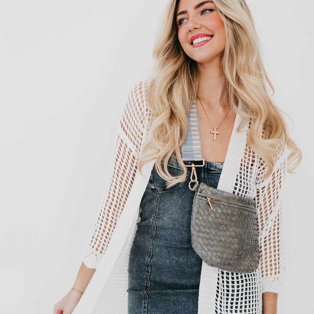 Black Westlyn Woven Bum Bag - Market 12