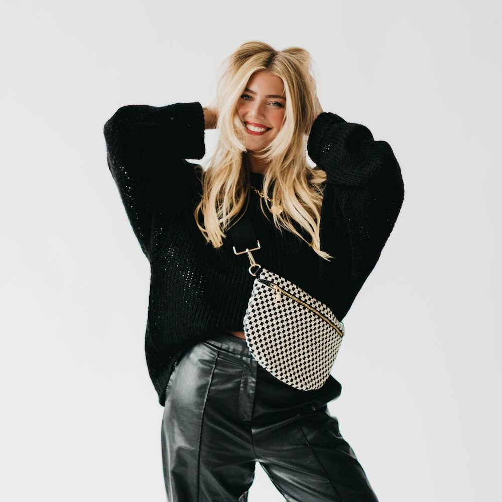 Black Westlyn Woven Bum Bag - Market 12