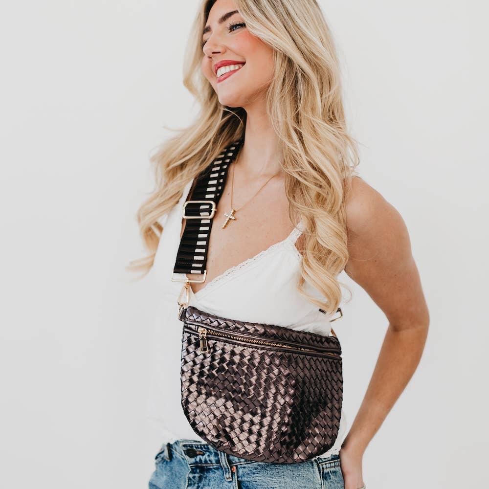 Black Westlyn Woven Bum Bag - Market 12