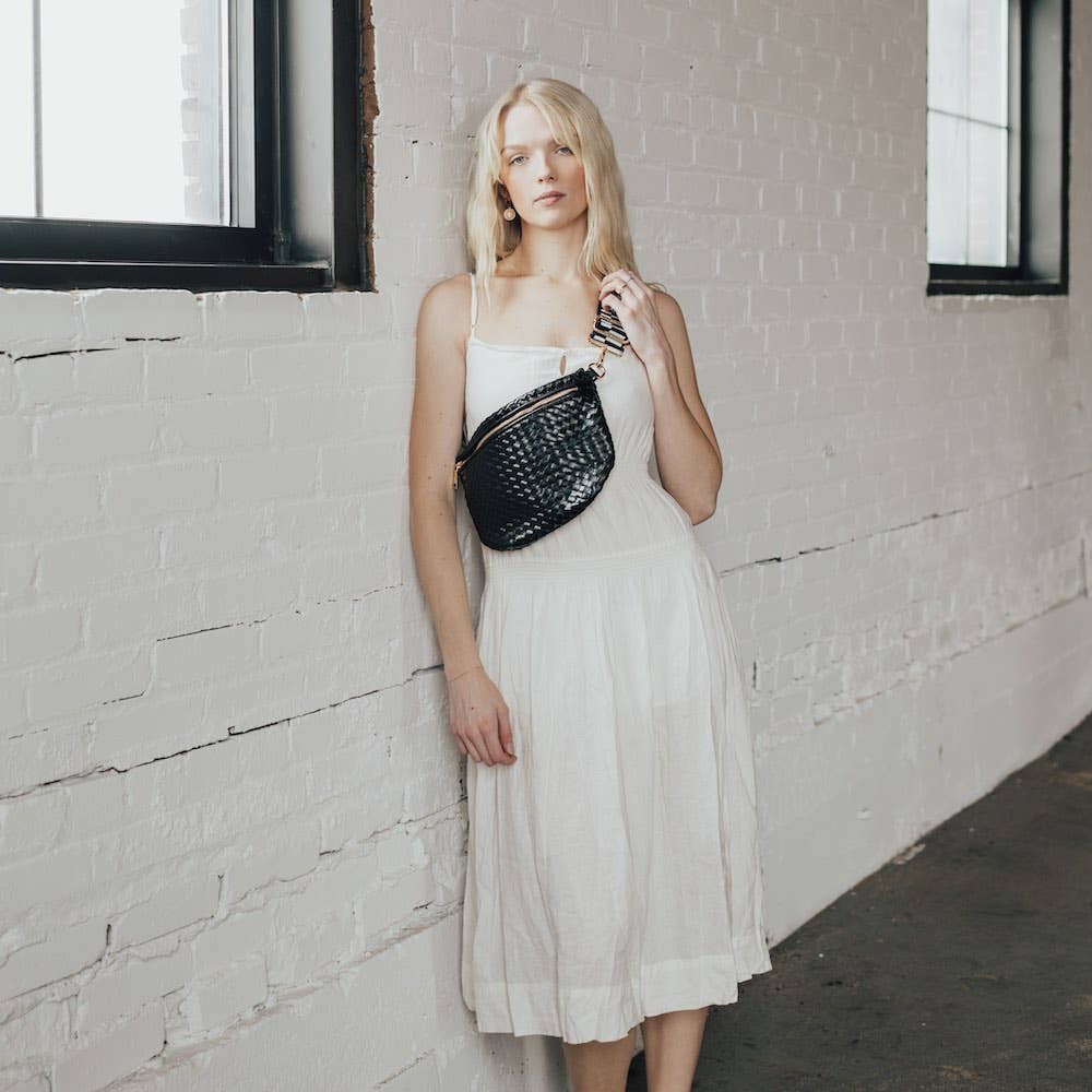 Black Westlyn Woven Bum Bag - Market 12