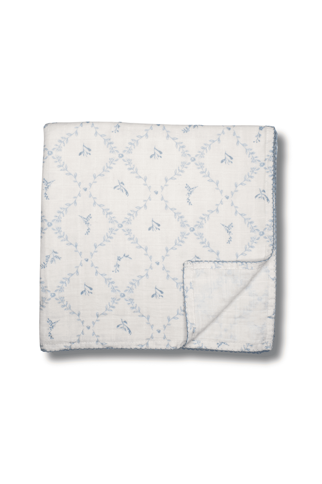 Blue Lattice Muslin Blanket - Market 12