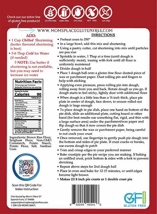 Blue Ribbon Pie Crust Mix GF - Market 12