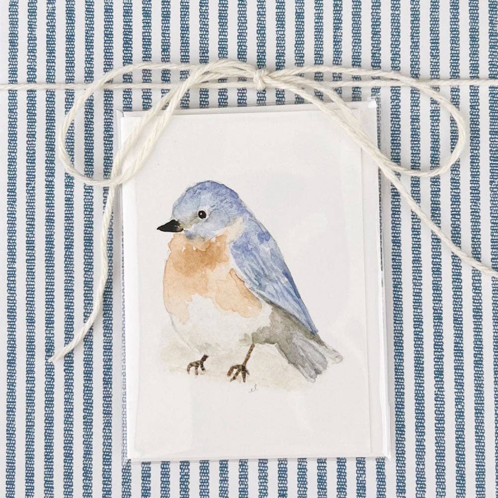 Bluebird mini notecard - Market 12