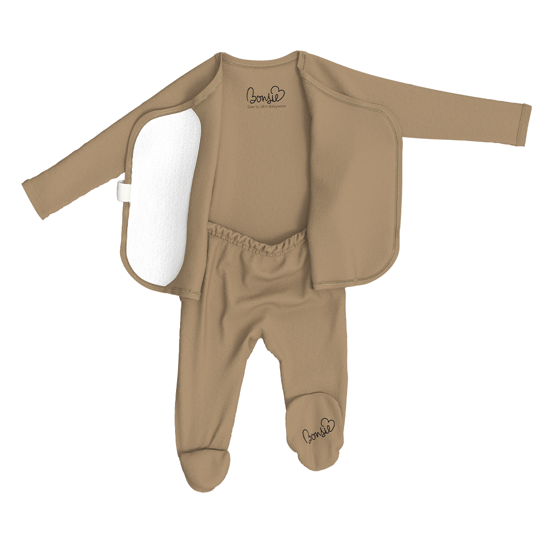 Bonsie® Ultra - Soft One - Piece Baby Footie – Mocha - Market 12