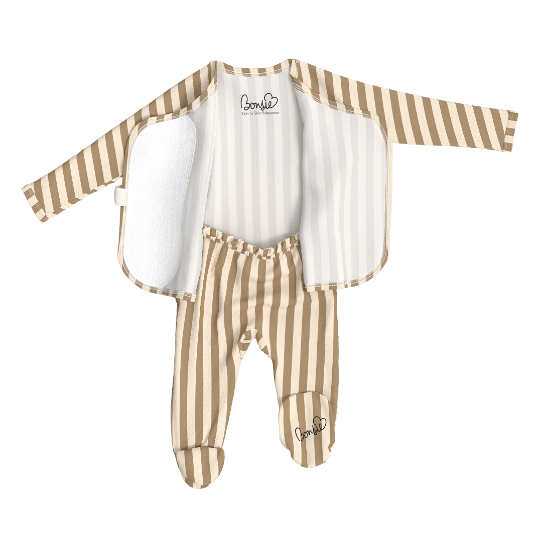 Bonsie® Ultra - Soft One - Piece Baby Footie – Toffee Twist - Market 12