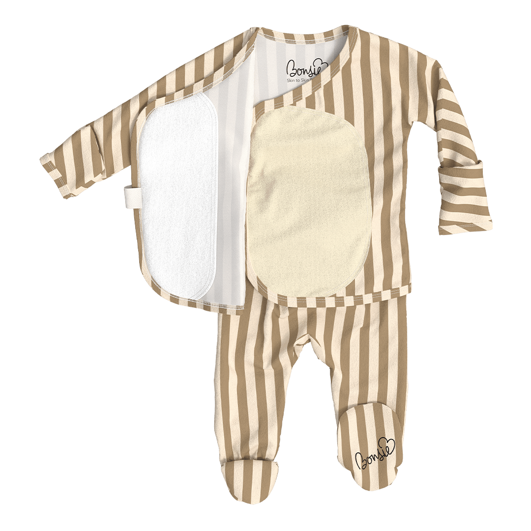 Bonsie® Ultra - Soft One - Piece Baby Footie – Toffee Twist - Market 12