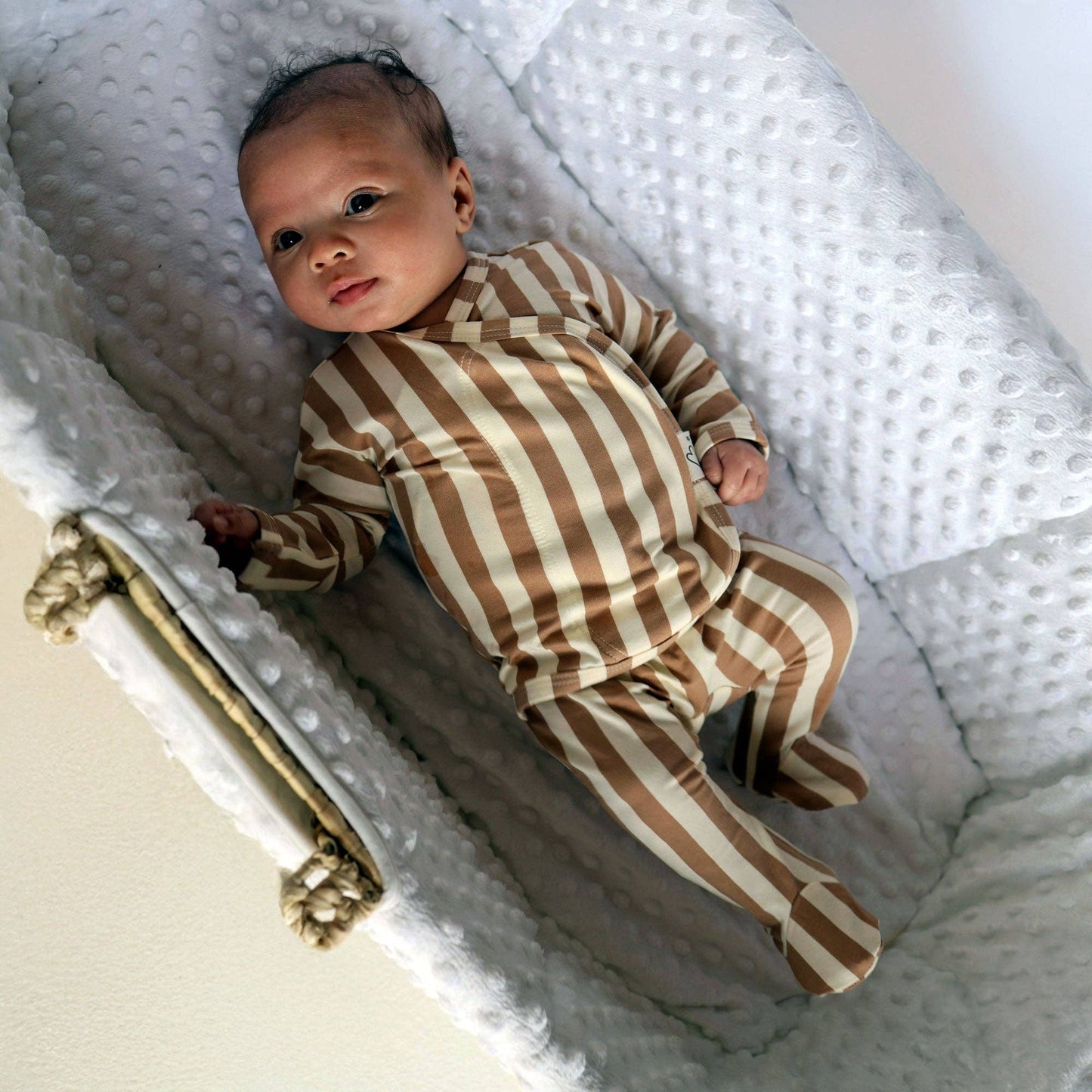 Bonsie® Ultra - Soft One - Piece Baby Footie – Toffee Twist - Market 12