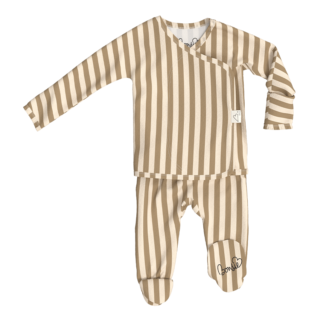 Bonsie® Ultra - Soft One - Piece Baby Footie – Toffee Twist - Market 12