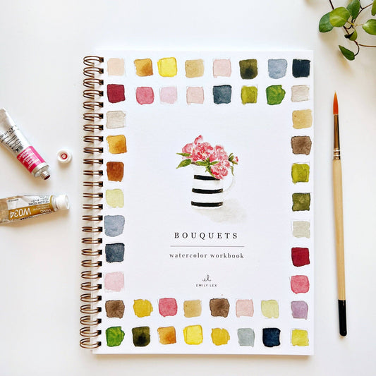 Bouquets watercolor workbook - Market 12