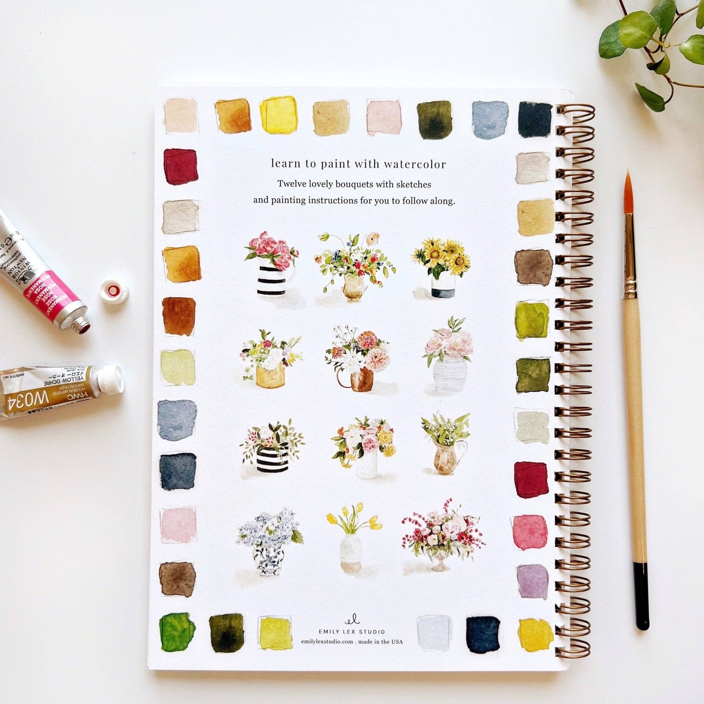 Bouquets watercolor workbook - Market 12