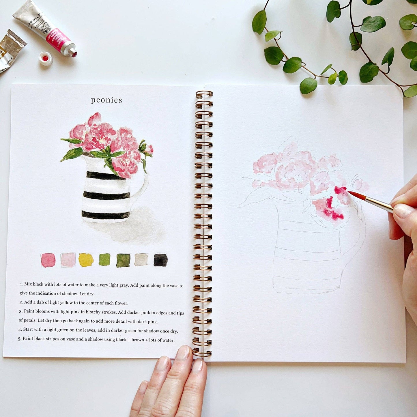 Bouquets watercolor workbook - Market 12