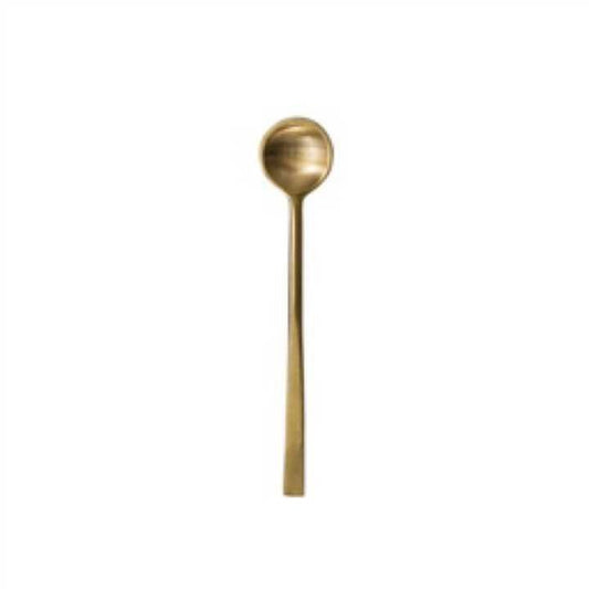 Brass Spoon, Serving, 4.5", Antique Finish - Market 12