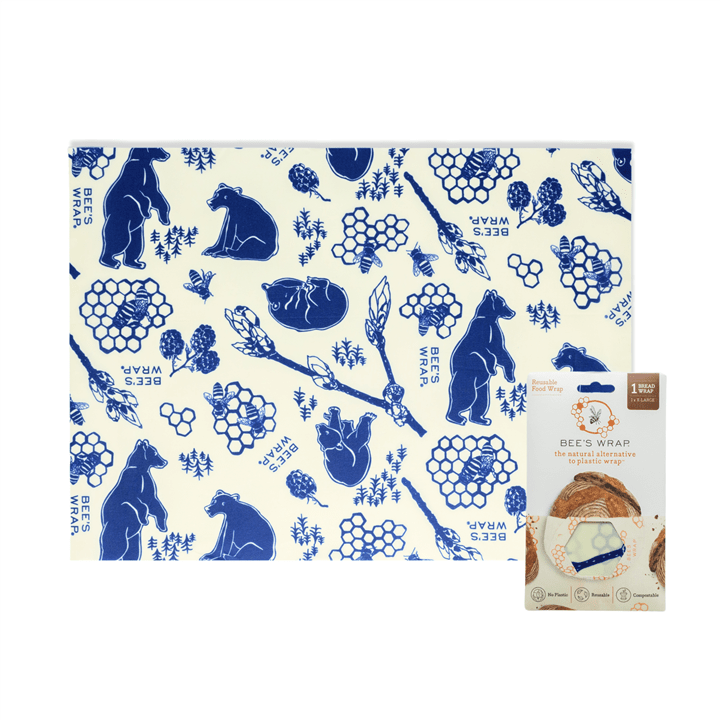 Bread Wrap - Bees & Bears Print 17"x 23" Eco Friendly - Market 12
