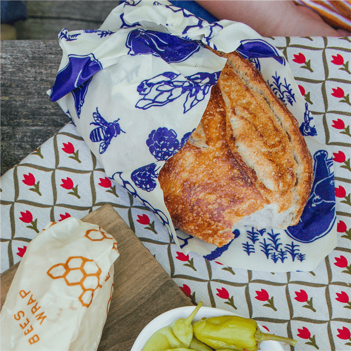 Bread Wrap - Bees & Bears Print 17"x 23" Eco Friendly - Market 12