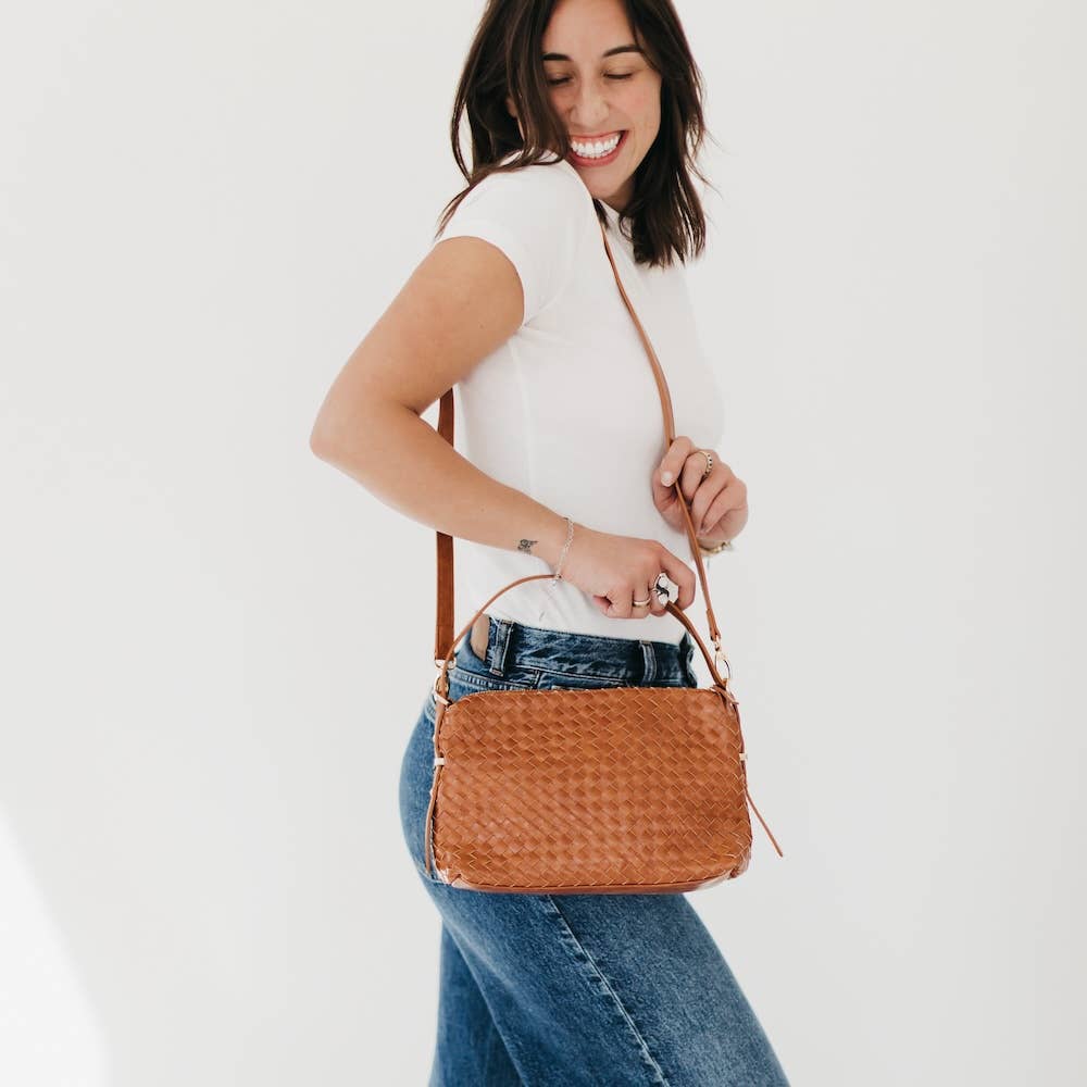 Brown Harper Hobo Woven Shoulder Bag - Market 12