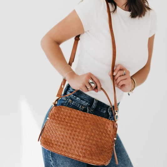 Brown Harper Hobo Woven Shoulder Bag - Market 12
