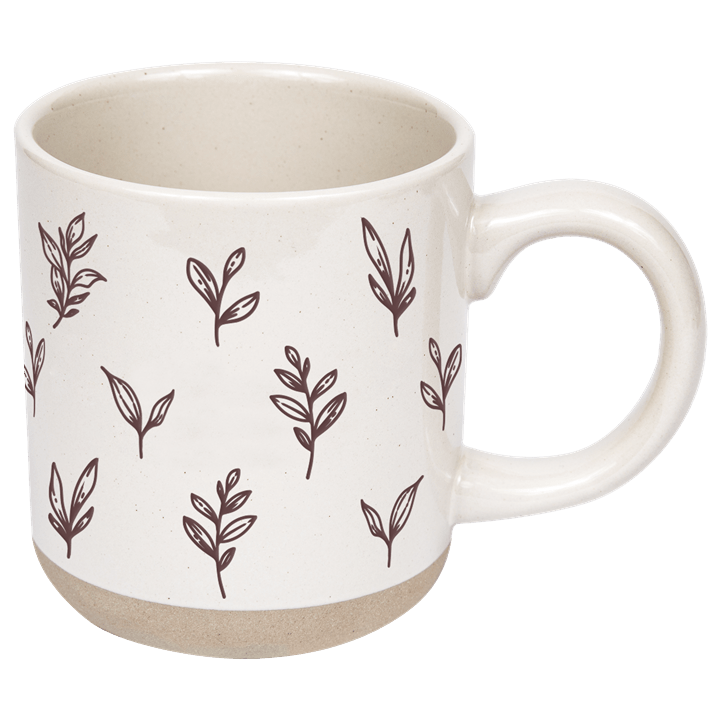 Brown Leaves Stoneware Coffee Mug - Market 12