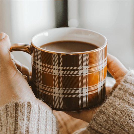 Brown Plaid Coffee Mug - Market 12