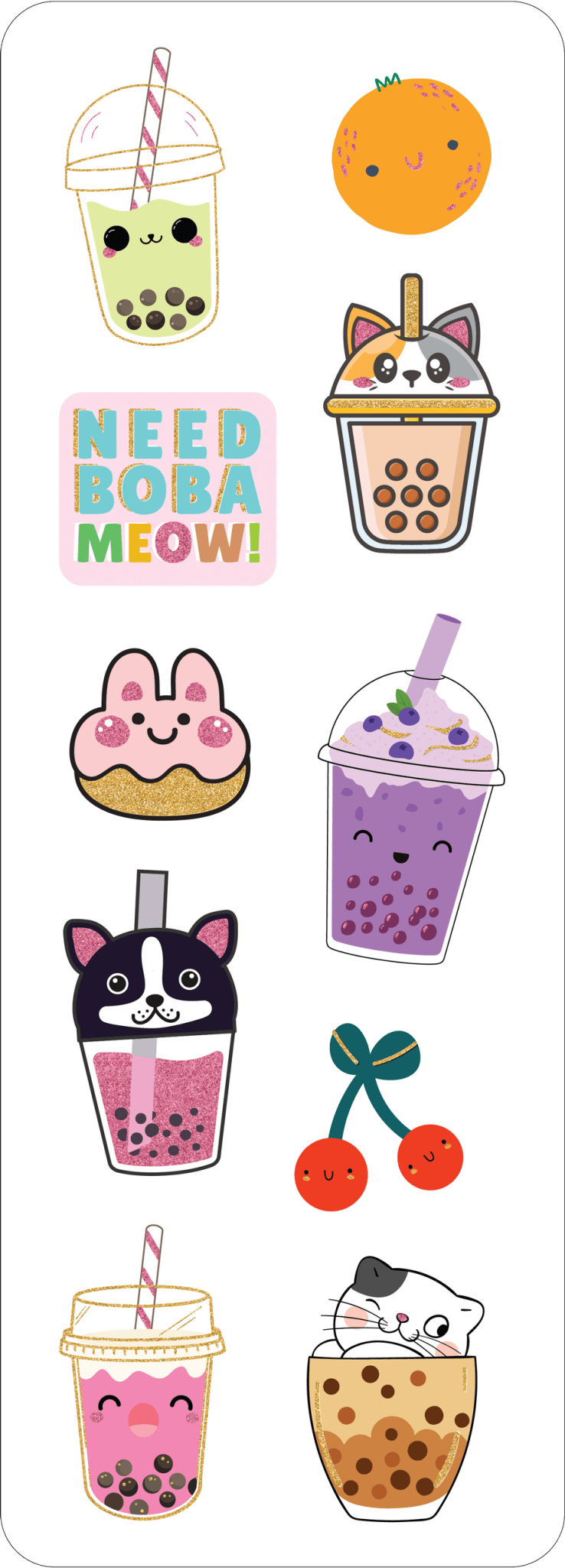 Bubble Tea Sticker Set - Market 12