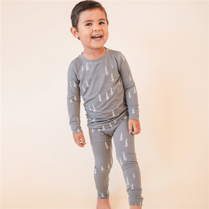 Bug + Bean Bamboo 2 - Piece Toddler Pajama Set, Forest - Market 12