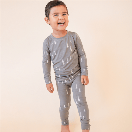 Bug + Bean Bamboo 2 - Piece Toddler Pajama Set, Forest - Market 12