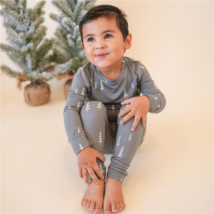 Bug + Bean Bamboo 2 - Piece Toddler Pajama Set, Forest - Market 12