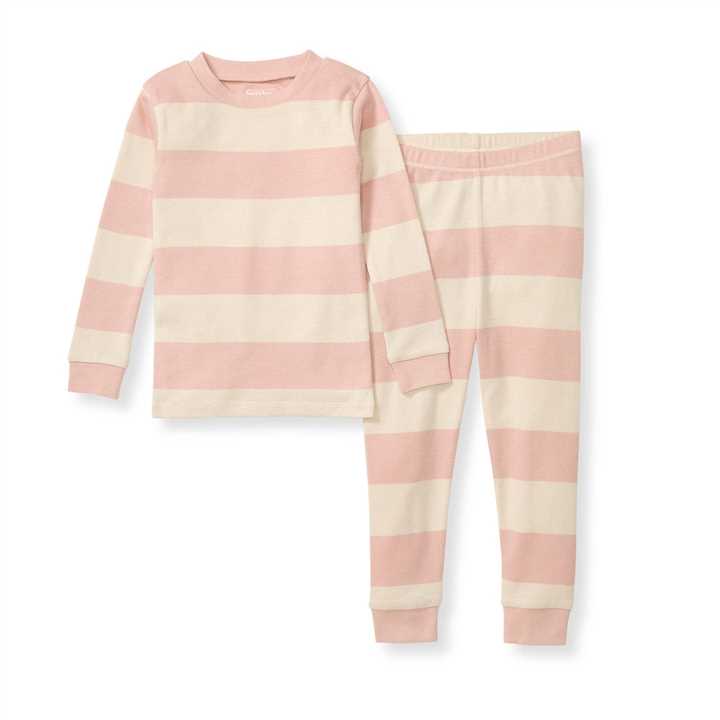 Burt's Bees Stripe PJ Set: Pink Sand - Market 12