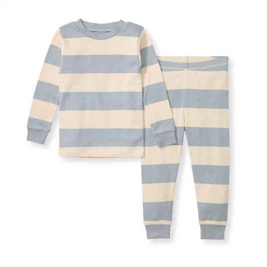 Burt's Bees Stripe PJ Set: Quarry - Market 12