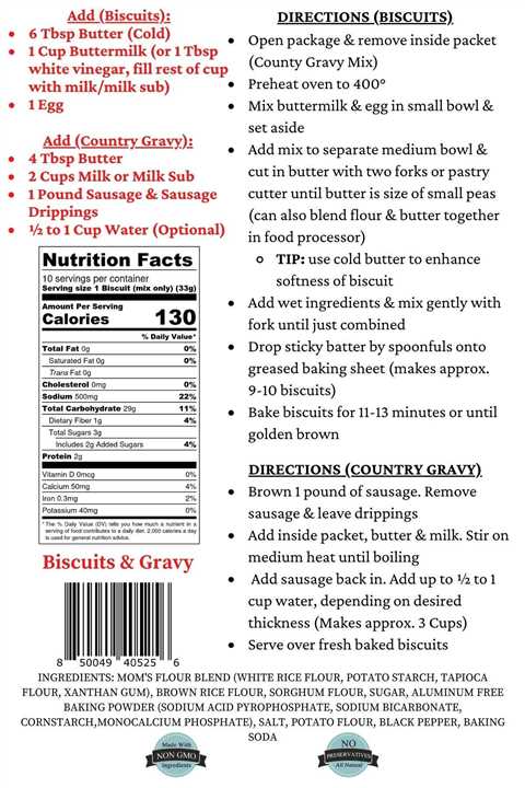 Buttermilk Biscuits & Country Gravy Mix GF - Market 12