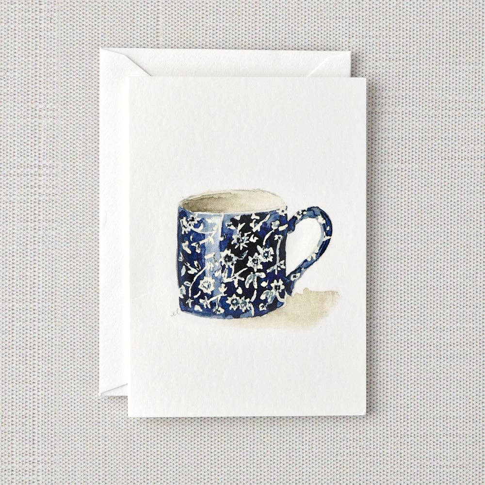 Calico mug mini notecard - Market 12