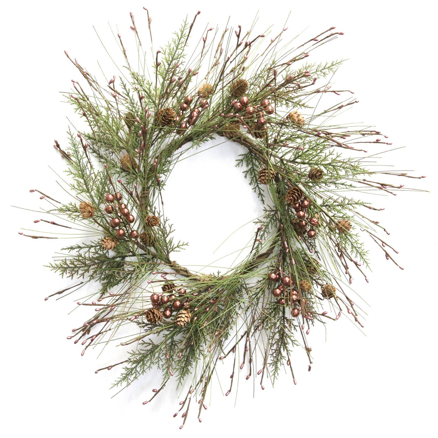 Cedar, Pine, and Pip Berry Wreath - Market 12