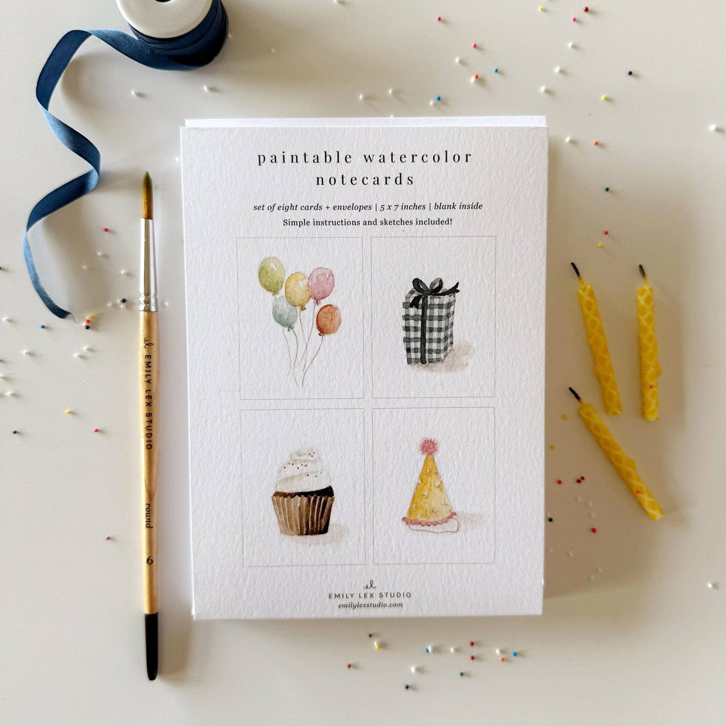 Celebrate paintable notecards - Market 12