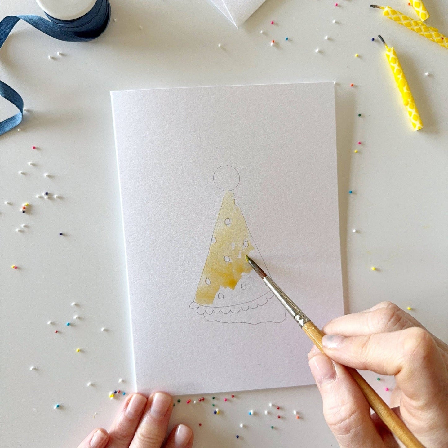 Celebrate paintable notecards - Market 12
