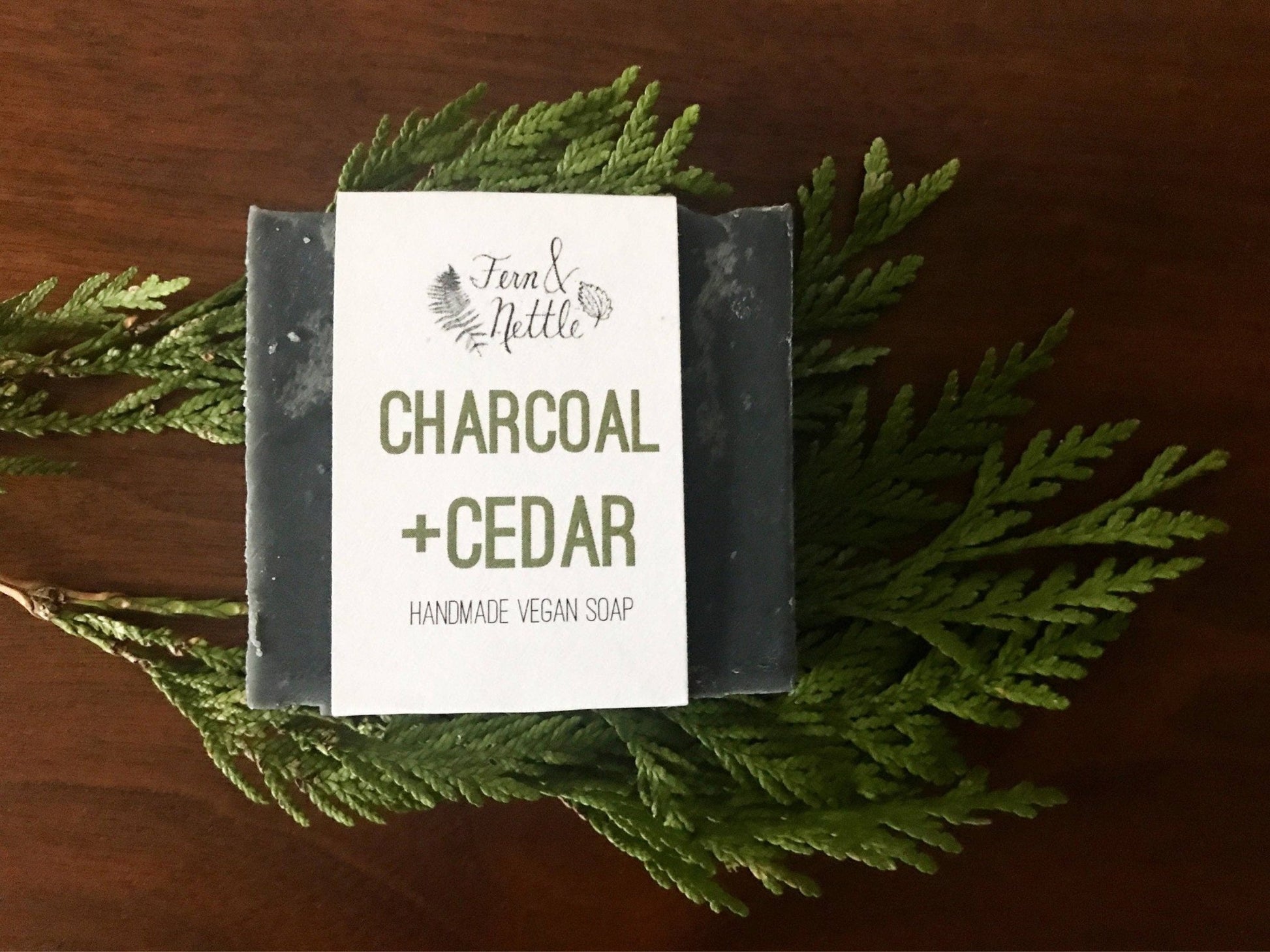 Charcoal + Cedar Handmade Vegan Soap - Market 12