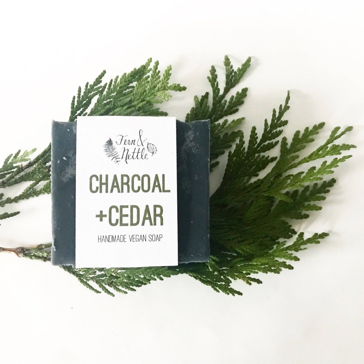 Charcoal + Cedar Handmade Vegan Soap - Market 12