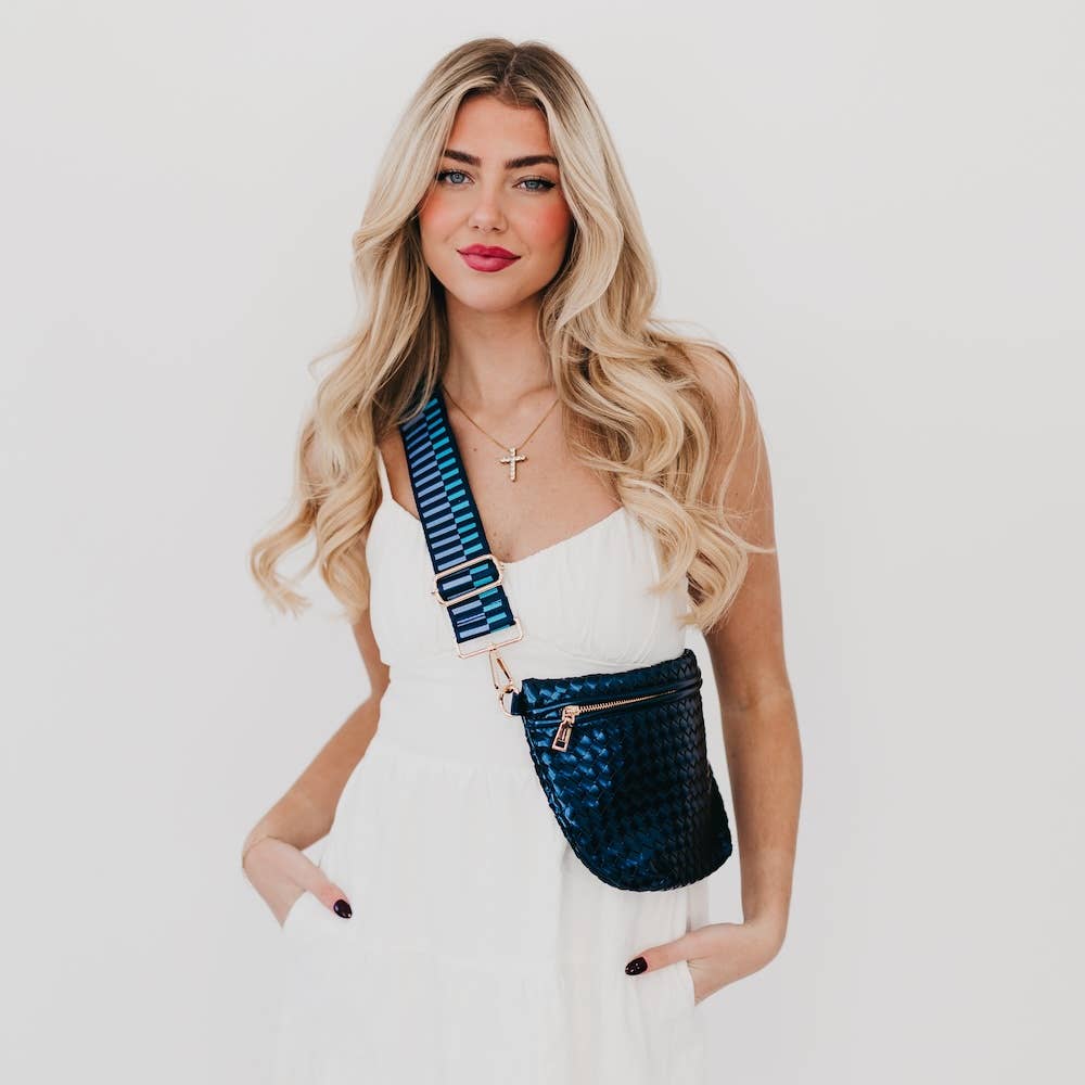 Checkered Brown Westlyn Woven Bum Bag - Market 12