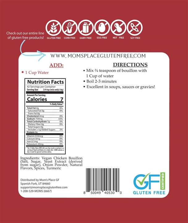 Chicken Bouillon Gluten Free. Vegan. Savory - Market 12