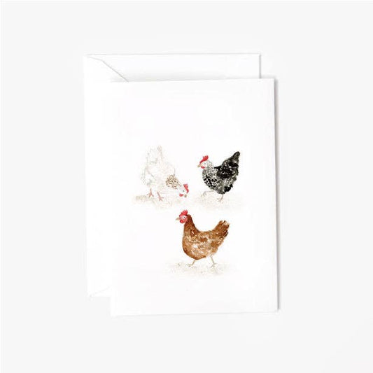 Chickens mini notecard - Market 12