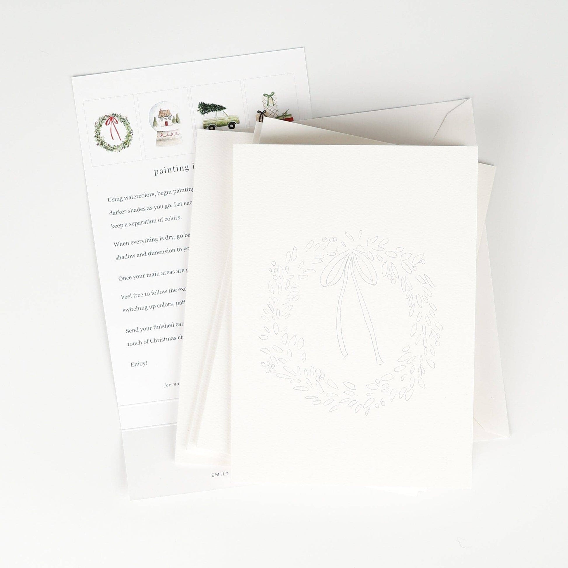 Christmas cheer paintable notecard - Market 12