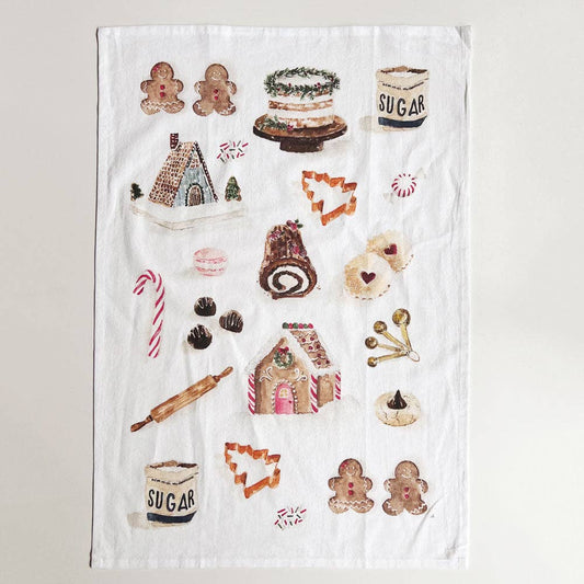 Christmas sweets tea towel - Market 12