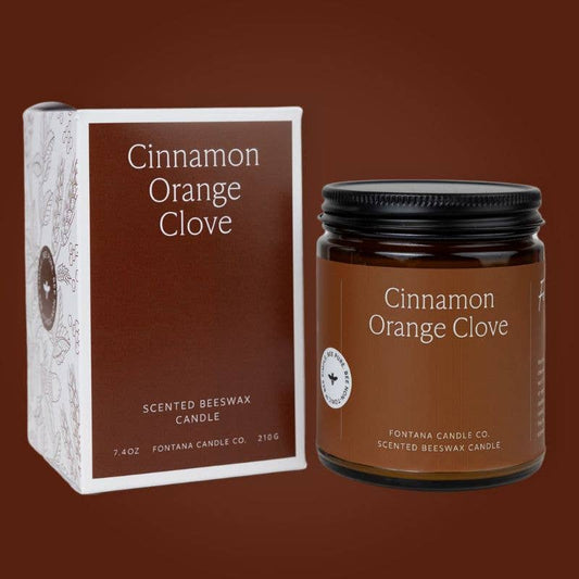 Cinnamon Orange Clove Beeswax & Essential Oil Jar Candle - Market 12