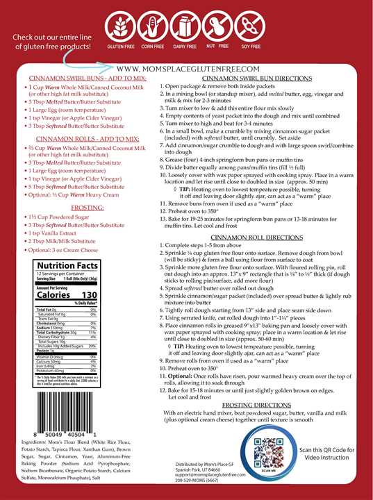 Cinnamon Swirl Bun OR Cinnamon Roll Mix GF - Market 12