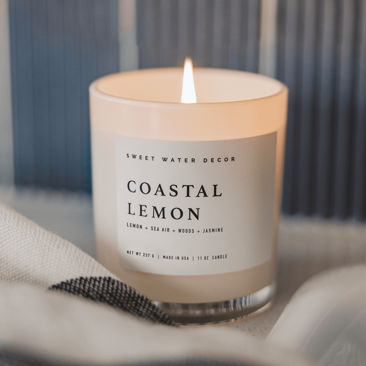 Coastal Lemon 11 oz Soy Candle - Home Decor & Gifts - Market 12