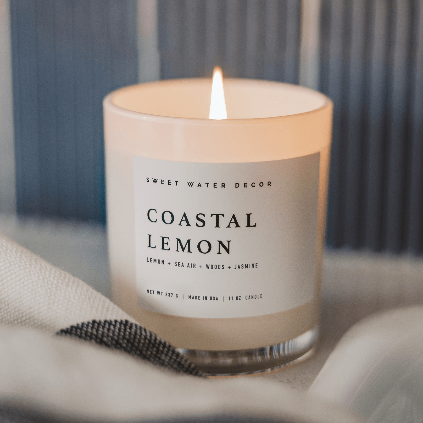 Coastal Lemon 11 oz Soy Candle - Home Decor & Gifts - Market 12