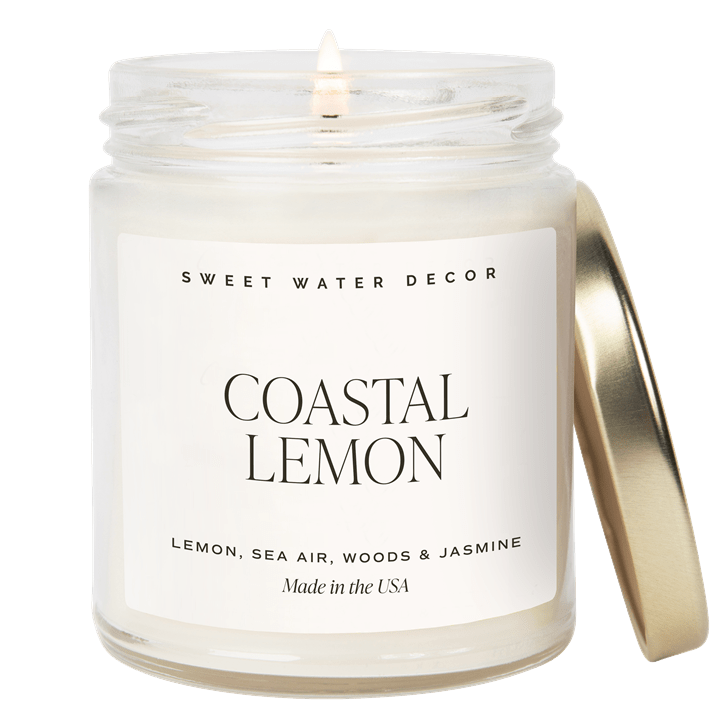 Coastal Lemon 9 oz Soy Candle - Sweet Water Decor - Market 12