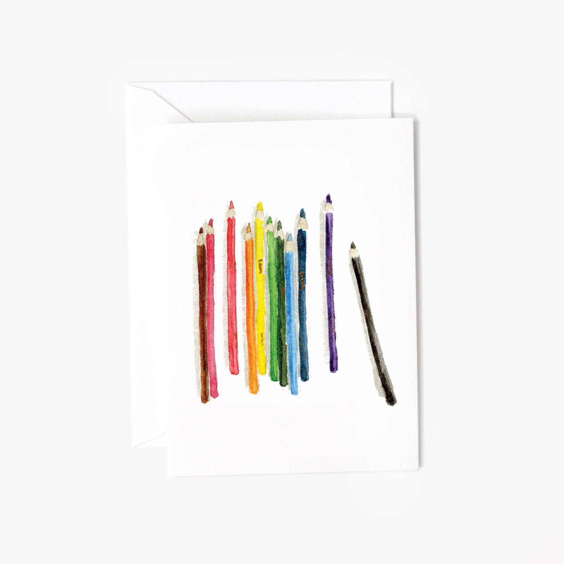 Colored pencils mini notecard - Market 12